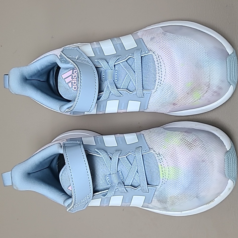 Girls Adidas size 2 no tie shoes